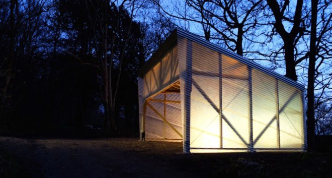 Ghost Barn by Invisible Studio, fiberglass prototyping workshop, model making workshop in the woods, Ghost Barn workshop, Ghost Barn prototyping workshop,
