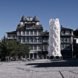 Hybrid Tower, CITA - Centre for Information Technology and Architecture, The Royal Danish Academy of Fine Arts, textile green tower, lightweight structure, Contextile, knitting, CNC machine, digital fabrication, green architecture