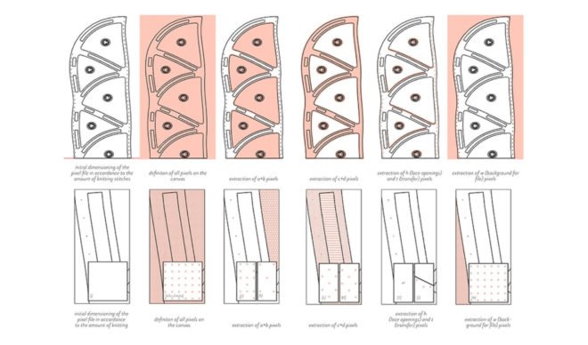 Hybrid Tower, CITA - Centre for Information Technology and Architecture, The Royal Danish Academy of Fine Arts, textile green tower, lightweight structure, Contextile, knitting, CNC machine, digital fabrication, green architecture