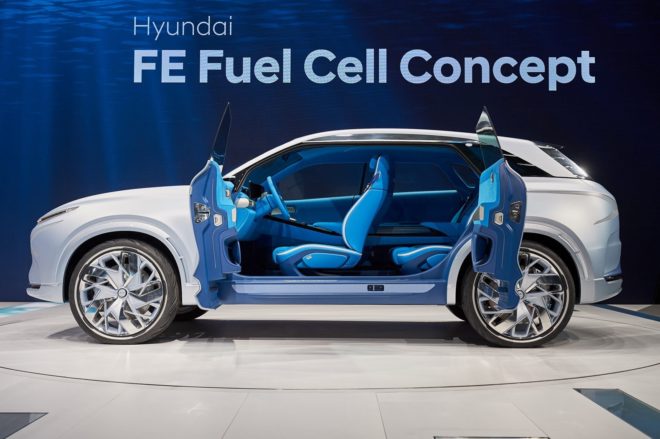 hyundai, hyundai fe fuel cell concept, 2017 geneva motor show, geneva motor show, hyundai tucson, hyundai tucson fuel cell, fuel cell vehicle, hydrogen vehicle, hydrogen, green car, green suv, green transportation