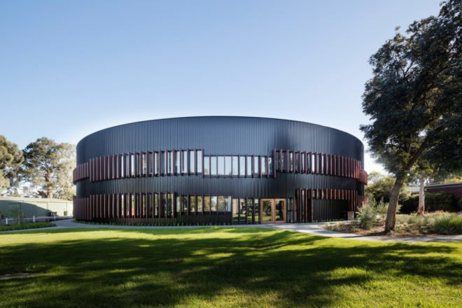 Ivanhoe Grammar Senior Years & Science Center by McBride Charles Ryan, school design by McBride Charles Ryan, colorful school architecture, WAN Color in Architecture Award winner, Ivanhoe Grammar School architecture,