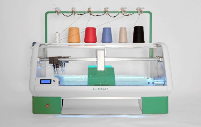 Kniterate, open source knitting, diy clothes, knitting machine, kniterate kickstarter, OpenKnit Printer, Gerard Rubio, Knitic software, knitting software, DIY clothes, Wearable Technology, printed clothing, diy knitting, sweater machines, modern knitting, fashion, diy fasion