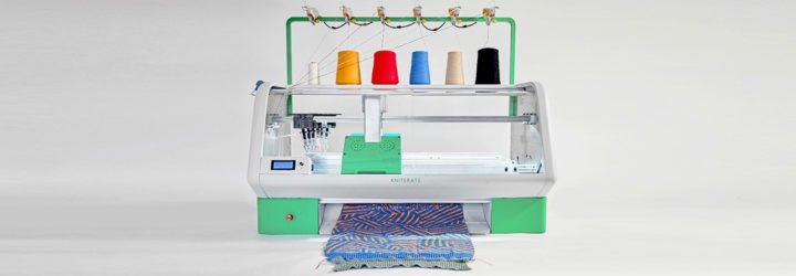 Kniterate, open source knitting, diy clothes, knitting machine, kniterate kickstarter, OpenKnit Printer, Gerard Rubio, Knitic software, knitting software, DIY clothes, Wearable Technology, printed clothing, diy knitting, sweater machines, modern knitting, fashion, diy fasion