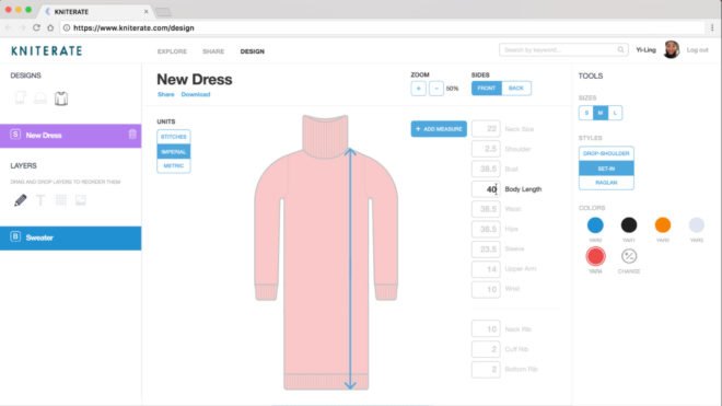 Kniterate, open source knitting, diy clothes, knitting machine, kniterate kickstarter, OpenKnit Printer, Gerard Rubio, Knitic software, knitting software, DIY clothes, Wearable Technology, printed clothing, diy knitting, sweater machines, modern knitting, fashion, diy fasion