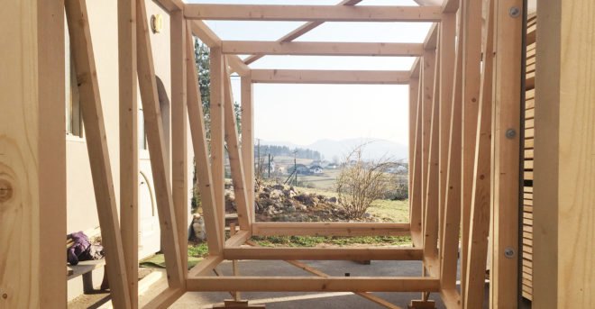 The Living Unit, Ofis Arhitekti, modular living unit, micro cabin, Milan Design Week, flexible design, treehouse, modular architecture, green architecture, timber frame, plywood