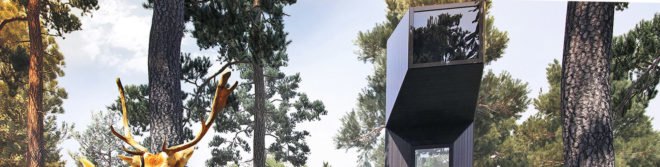 The Living Unit, Ofis Arhitekti, modular living unit, micro cabin at Milan Design Week, flexible treehouse structure