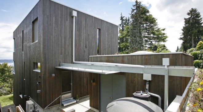 Madrona Passive House, Shed Architecture & Design, net zero, Seattle, solar power, energy efficiency, modular house, green roof, green architecture, insulation, passive house, rainwater harvesting, heat recovery, energy consumption