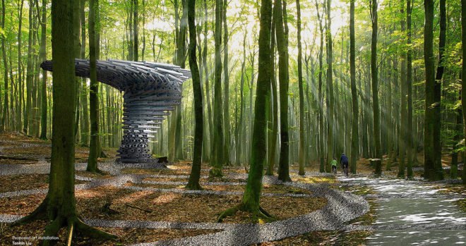 Parkorman, Istanbul, interactive park, Turkey, Studio Dror, green spaces, green architecture, pathways, hammock