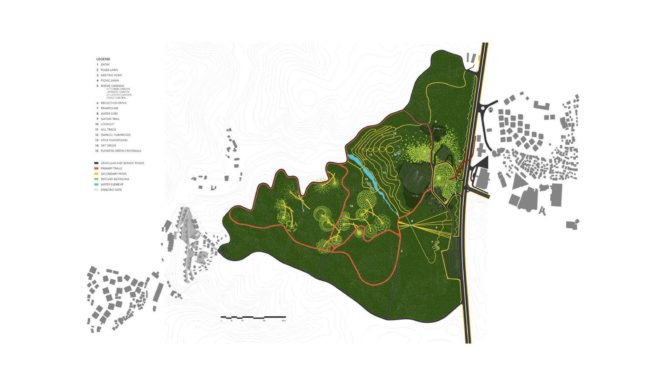 Parkorman, Istanbul, interactive park, Turkey, Studio Dror, green spaces, green architecture, pathways, hammock