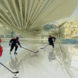 ice skating rink, Margot Krasojević Architects, Photovoltaic Ice Skating Rink, outdoor cinema, Russia, LED lights, solar power, geothermal energy, multi-use space, green architecture, cedar wood, solar canopy, flexible design