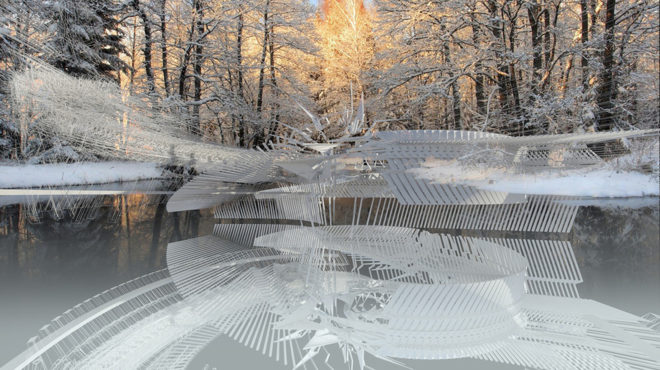 ice skating rink, Margot Krasojević Architects, Photovoltaic Ice Skating Rink, outdoor cinema, Russia, LED lights, solar power, geothermal energy, multi-use space, green architecture, cedar wood, solar canopy, flexible design