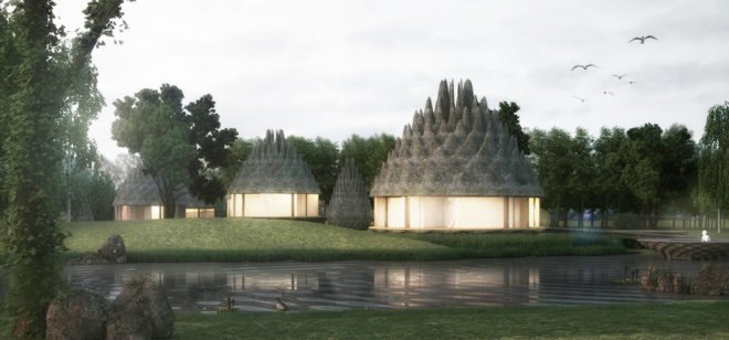 Pinecones Resort, 3GATTI Architecture Studio, OFL Architecture, eco-resort, Latvia, ETFE, ETFE membrane, recyclable building materials, lightweight structure, water filtration, geothermal, solar windows, green architecture, natural building materials, locally sourced materials