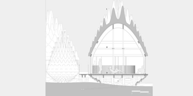 Pinecones Resort, 3GATTI Architecture Studio, OFL Architecture, eco-resort, Latvia, ETFE, ETFE membrane, recyclable building materials, lightweight structure, water filtration, geothermal, solar windows, green architecture, natural building materials, locally sourced materials