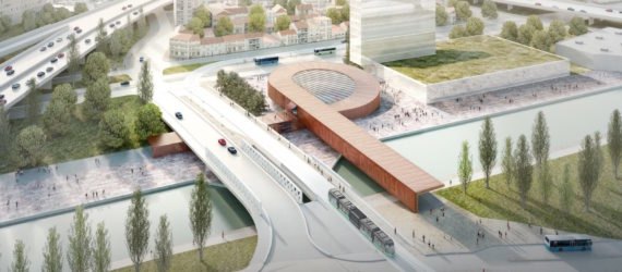 Pont de Bondy metro station, Pont de Bondy metro by BIG, Pont de Bondy metro by Silvio D'ascia Architecture, Grand Paris Express architects, Grand Paris Express station designs,