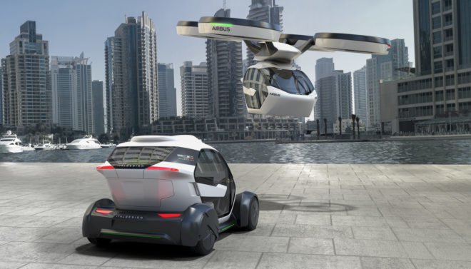 autonomous cars, flying cars, aerial transit, urban transportation, innnovation, design, automotive, airbus unveils popup transportation system, autonomous aerial transport system, pop.up, popup
