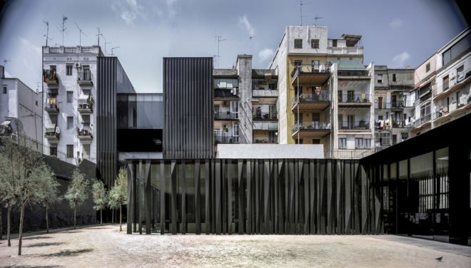 RCR Arquitectes, Pritzker Prize, 2017 Pritzker Prize, Spain, Catalonia,Rafael Aranda, Carme Pigem, Ramon Vilalta, architecture, design, architecture prize, architecture award, Hisao Suzuki, Sant Antoni - Joan Oliver Library