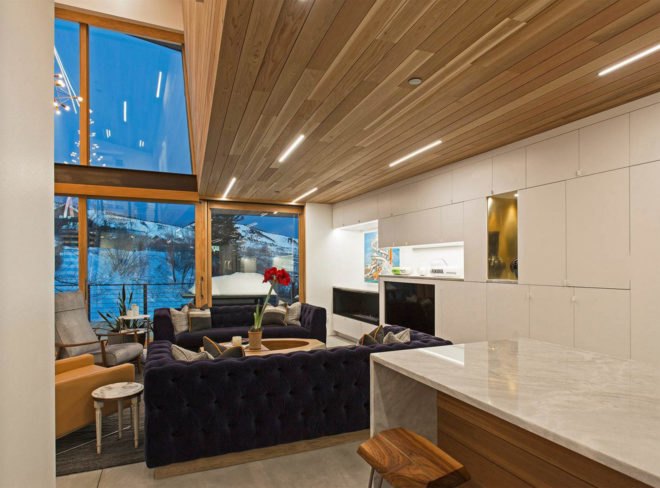 LED lighting, low impact, small footprint, Sho-Sugi-Ban cedar, Axis Architects, Benchmark Modern, cedar cladding, solar gain, Rossie Hill, Park City, solar passive house, smart home, green home, cedar cladding,
