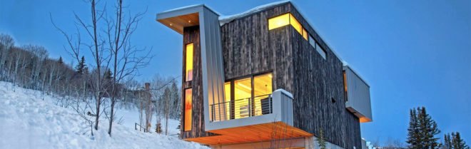 LED lighting, low impact, small footprint, Sho-Sugi-Ban cedar, Axis Architects, Benchmark Modern, cedar cladding, solar gain, Rossie Hill, Park City, solar passive house, smart home, green home, cedar cladding,