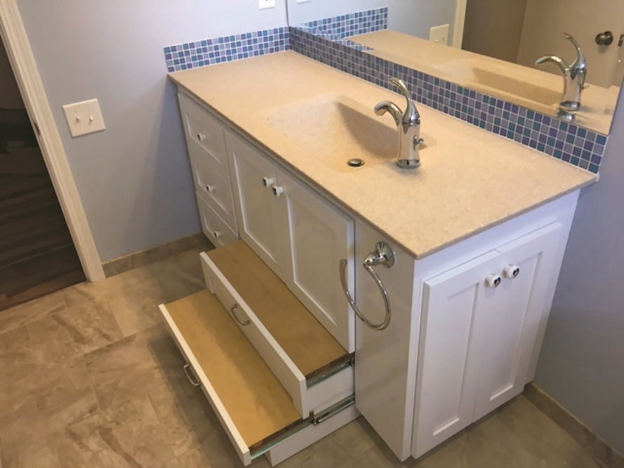 Strasser Bath Vanity, Schloegal Design & Remodeling, special needs furniture, kids furniture, diy bathrooms, Montlake Collection, diy stepstairs, stepstairs for children, diy steps, bathroom for special needs, Strasser Special Needs Vanity, diy furniture, diy bathrooms, Big Splash Custom Bath Giveaway