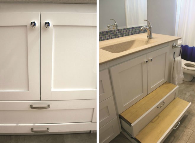 Strasser Bath Vanity, Schloegal Design & Remodeling, special needs furniture, kids furniture, diy bathrooms, Montlake Collection, diy stepstairs, stepstairs for children, diy steps, bathroom for special needs, Strasser Special Needs Vanity, diy furniture, diy bathrooms, Big Splash Custom Bath Giveaway