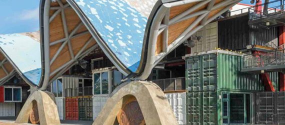 Taitung Aboriginal Gallery by Bio-architecture Formosana, Taitung Aboriginal Gallery, Taitung Aboriginal Gallery architecture, shipping container architecture in Taiwan, cargotecture in Taiwan, recycled shipping containers Taiwan, aboriginal architecture taiwan