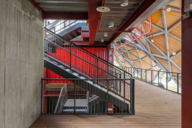 Taitung Aboriginal Gallery by Bio-architecture Formosana, Taitung Aboriginal Gallery, Taitung Aboriginal Gallery architecture, shipping container architecture in Taiwan, cargotecture in Taiwan, recycled shipping containers Taiwan, aboriginal architecture taiwan