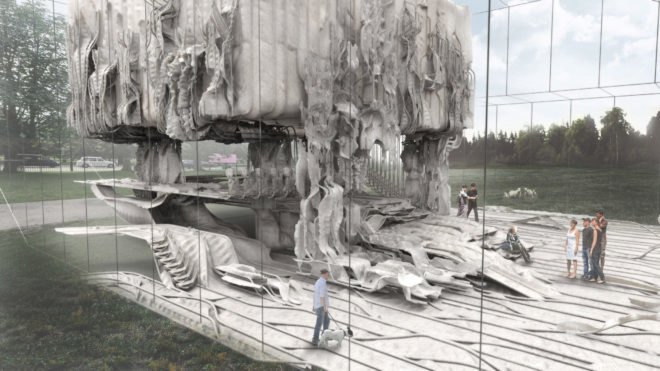 felt pavilion, felt, eco-textiles, eco-friendly textiles, sustainable textiles, Bartlett School of Architecture, University College London, London, U.K., United Kingdom