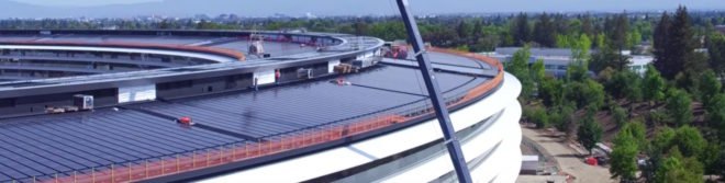 Apple Park footage, Apple Park by Duncan Sinfield video, Apple Park by Foster + Partners, solar powered Apple Park, energy efficient Apple campus, naturally ventilated apple campus building
