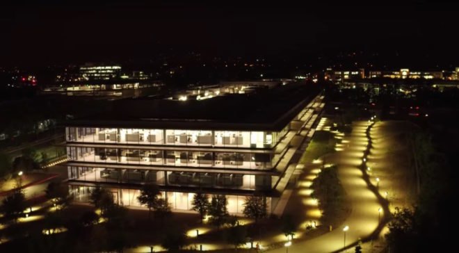 Apple Park footage, Apple Park by Duncan Sinfield video, Apple Park by Foster + Partners, solar powered Apple Park, energy efficient Apple campus, naturally ventilated apple campus building