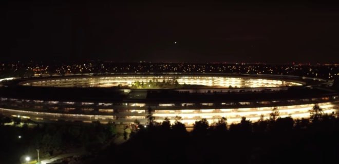 Apple Park footage, Apple Park by Duncan Sinfield video, Apple Park by Foster + Partners, solar powered Apple Park, energy efficient Apple campus, naturally ventilated apple campus building