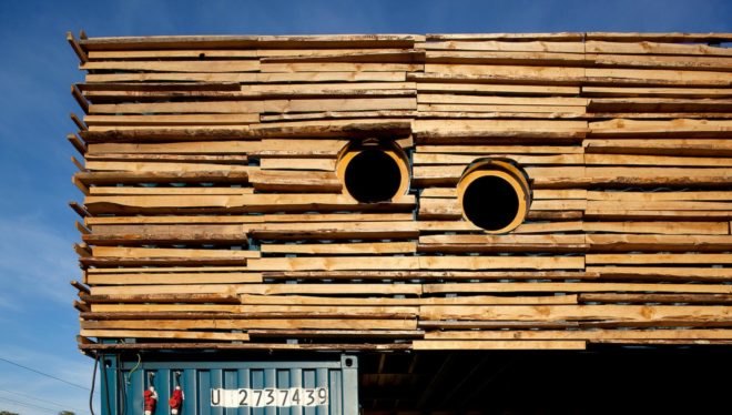 Artikul Architects, ContainHotel, Shipping Container Hotel, shipping container building, shipping container designs, czech republic hotels, eco-friendly hotels, sustainable hotels, green hotels, moveable hotels, transportable hotels, shipping container buildings, reclaimed wood, sustainable building materials,