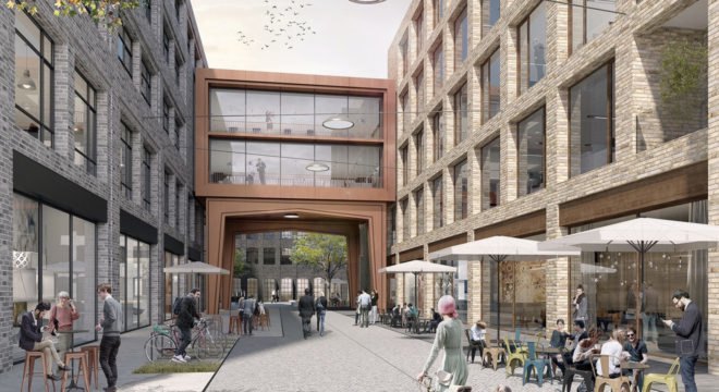Die Macherei, Hollwich Kushner, msm meyer schmitz-morkramer, OSA Ochs Schmidhuber Architekten, Munich, Art-Invest Real Estate , Accumulata Immobilien, Germany, green office building, public plaza, outdoor terraces, green architecture