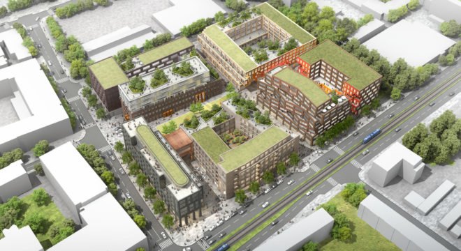 Die Macherei, Hollwich Kushner, msm meyer schmitz-morkramer, OSA Ochs Schmidhuber Architekten, Munich, Art-Invest Real Estate , Accumulata Immobilien, Germany, green office building, public plaza, outdoor terraces, green architecture