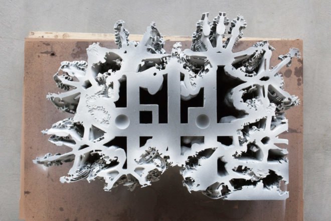 Digital Grotesque II by Michael Hansmeyer and Benjamin Dillenburger, Centre Pompidou, Digital Grotesque II in Centre Pompidou, 3d printed grotto, 3d printing in architecture, 3d printed Digital Grotesque II , 3d printed sandstone