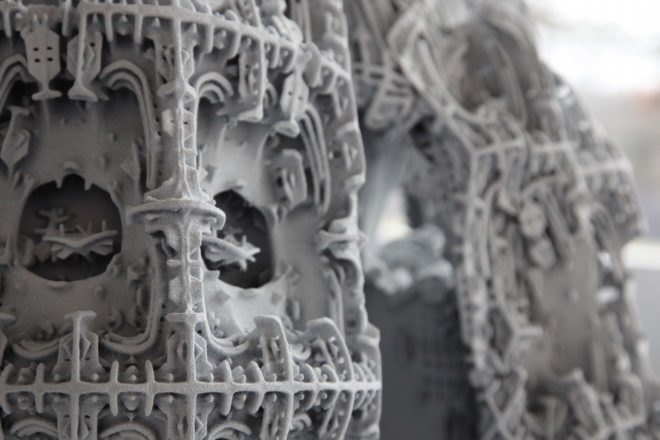 Digital Grotesque II by Michael Hansmeyer and Benjamin Dillenburger, Centre Pompidou, Digital Grotesque II in Centre Pompidou, 3d printed grotto, 3d printing in architecture, 3d printed Digital Grotesque II , 3d printed sandstone