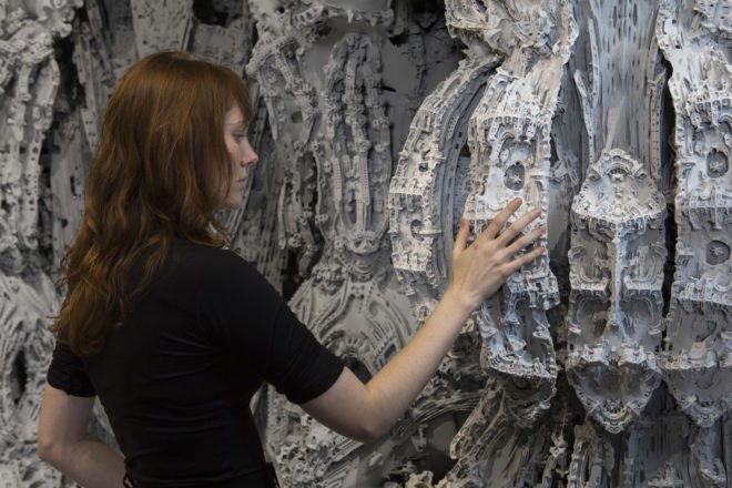 Digital Grotesque II by Michael Hansmeyer and Benjamin Dillenburger, Centre Pompidou, Digital Grotesque II in Centre Pompidou, 3d printed grotto, 3d printing in architecture, 3d printed Digital Grotesque II , 3d printed sandstone