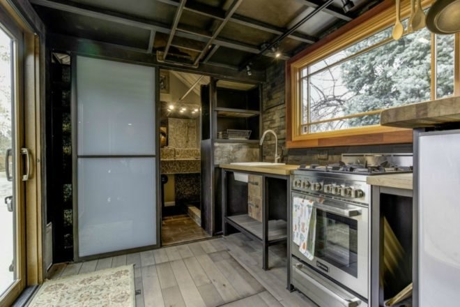 Earth and Sky palace, earth and sky tiny home, sophisticated tiny homes, luxury tiny homes, compact spaces, space-saving furniture, tiny homes for sale, unique tiny spaces, unique tiny homes, interior design tiny homes, flexible furniture, home design, tiny home design