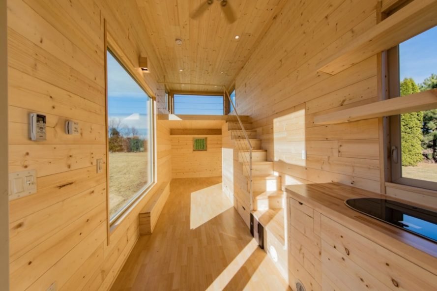 Escape Traveler, Tiny house design, escape one tiny home, escape tiny home, tiny home movement, living in a tiny home, transportable tiny homes, japanese design, tiny house living, nomad living, off grid living, Japanese tiny home, Shou-Sugi-Ban tiny home, efficient living, tiny home on wheels