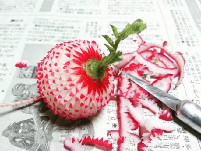 Gaku, radish art, mukimono, food art