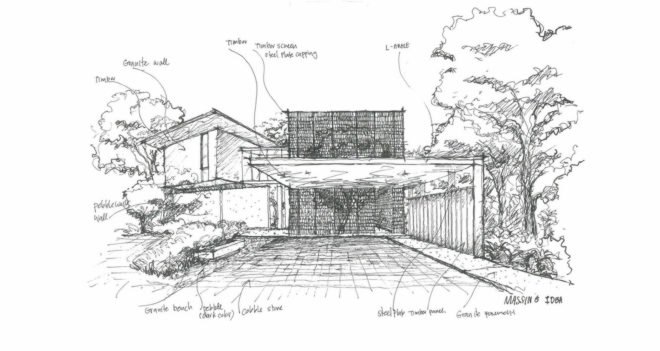 House 24, Park + Associates Pte Ltd, courtyard, Singapore, timber screens, natural light, timber craftsmanship, screens, green architecture, swimming pool, tropical climate, glass facade