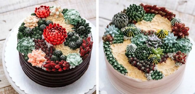 Iven Kawi, Iven Oven, terrarium cakes, terrarium deserts, pastry terrarium, pastry art, cupcake art, flower cakes, creative cakes, baking, cacti, cake, terrariums, culinary plants, cactus cakes