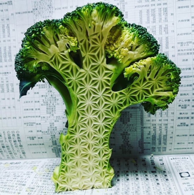 Gaku, apple art, art from food, food