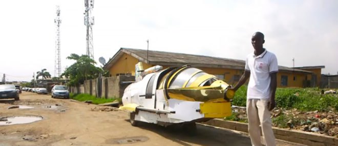 Kehinde Durojaiye, Nigeria, Lagos, aero-amphibious jet car, jet car, car, cars, vehicle, vehicles, automotive, flying car, flying cars, recycled, recycled materials, repurpose, repurposed materials, reuse, reused materials, trash, junk, invention, inventor