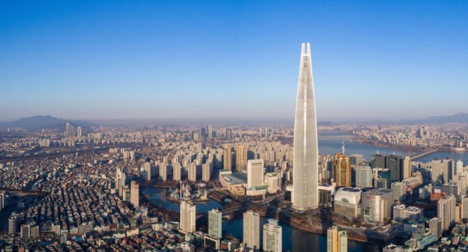 Lotte World Tower by Kohn Pederson Fox Associates, Lotte World Tower in Seoul, LEED Gold in Seoul, Seoul skyscraper, worlds tallest buildings, sustainable architecture in Seoul