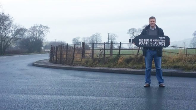 MacRebur, Toby McCartney, road, roads, plastic road, plastic roads, asphalt, bitumen, plastic, plastics, waste plastic, waste plastics, recycled plastic, recycled plastics, recycled, recycling, recycled materials, street, streets, infrastructure, Scotland, United Kingdom