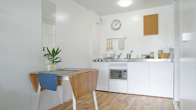 Marston Court, emergency housing, temporary housing, London, affordable housing, shipping containers, brownfield site, CargoTek, ISO Spaces, green architecture, temporary architecture, modular architecture