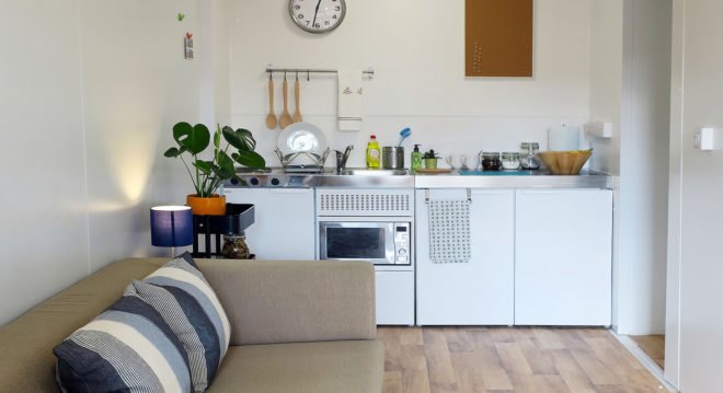 Marston Court, emergency housing, temporary housing, London, affordable housing, shipping containers, brownfield site, CargoTek, ISO Spaces, green architecture, temporary architecture, modular architecture