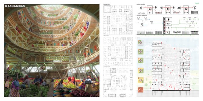 Mashambas Skyscraper by Pawel Lipiński and Mateusz Frankowski, Pawel Lipiński and Mateusz Frankowski, Mashambas Skyscraper, 2017 eVolo skyscraper competition winner, green farming skyscraper