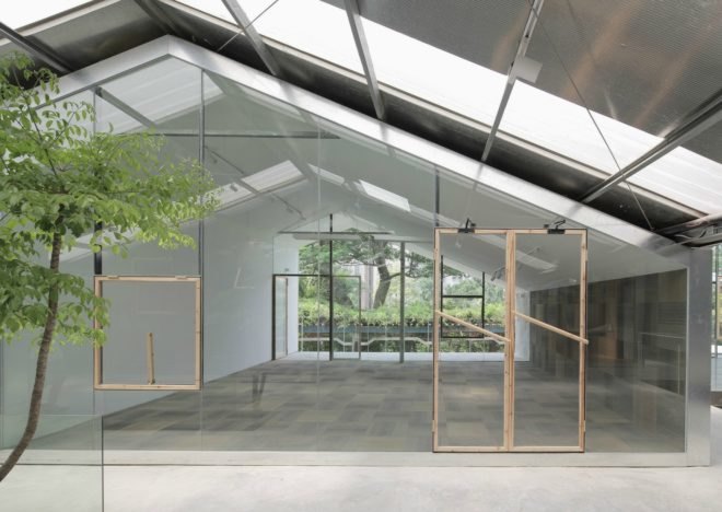 O-office Architects, work studios, plant house, green work-studio, green offices, garden office space, green work space, plants for office space, locally-sourced materials, timber and glass buildings, Guangzhou plant house, Chinese architecture, plant infused buildings, garden space, urban gardens, greenhouse, reformed greenhouse