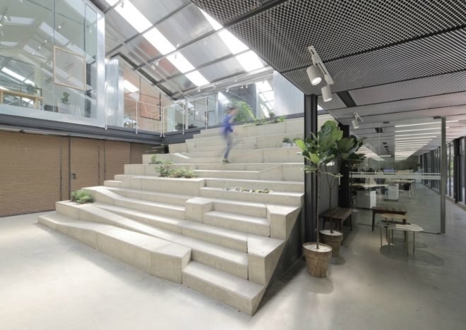 O-office Architects, work studios, plant house, green work-studio, green offices, garden office space, green work space, plants for office space, locally-sourced materials, timber and glass buildings, Guangzhou plant house, Chinese architecture, plant infused buildings, garden space, urban gardens, greenhouse, reformed greenhouse